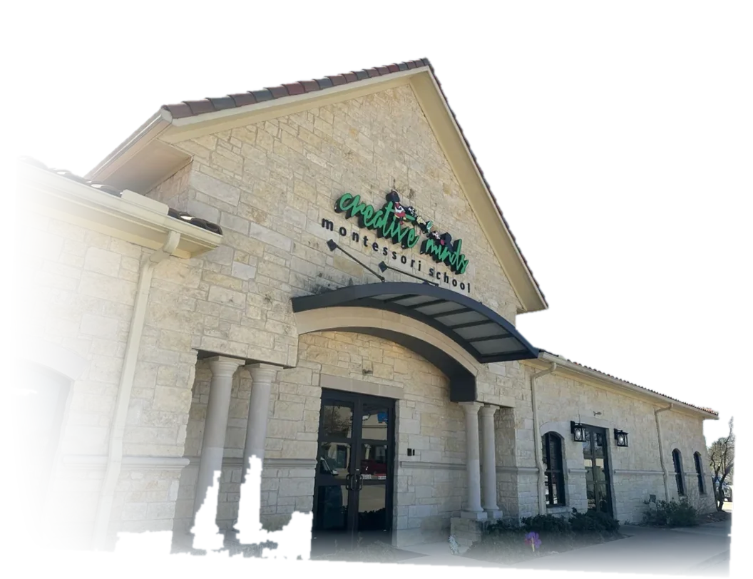 The Creative Minds Montessori school building in Frisco